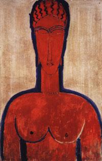 Amedeo Modigliani Large red Bust Germany oil painting art